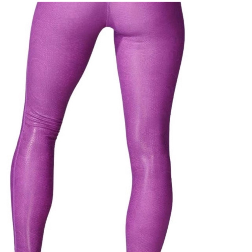 ELECTRIC YOGA Purple Python Embossed Faux Leather Leggings XS - Picture 6 of 15